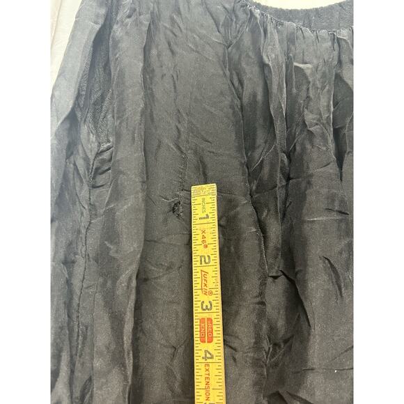 Scandal Italy Silk Blend Maxi Dress OS Boho Flowy Sleeveless Romantic Black Boho - Picture 11 of 13